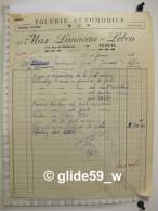 Facture Tôlerie Automobile - Max LANNEAU-LEBON - ROUSIES - 11 Janvier 1956 - Auto's