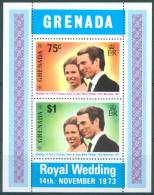 GRENADA  - 1973 -  MNH/*** LUXE  - ROYAL WEDDING ANNE PHILIPS -  Mi Bl 32 Yv BLOC 28  - Lot 3912 - Granada (...-1974)