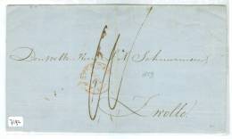 HANDGESCHREVEN BRIEF Uit 1859 Van AMSTERDAM Naar ZWOLLE (7192) - Lettres & Documents