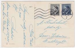 1943 Bohemia & Moravia Postcard. Hitler 10 And 40 Hal. Brunn 21.12.43.  (D03128) - Brieven En Documenten