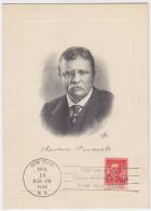 1955 USA Card. Portrait Of President Roosevelt. First Day Of Issue New York 18.Nov.1955. (H05c157) - Cartes Souvenir