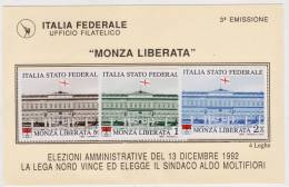 P - Italia - I Francobolli Della Lega Nord -"Monza Liberata" - Variétés Et Curiosités