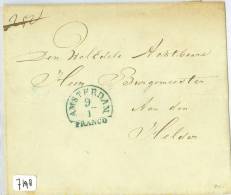 VOORLOPER * BRIEFOMSLAG Uit 1844 Van AMSTERDAM Aan De BURGEMEESTER Ta DEN HELDER (7198) - ...-1852 Préphilatélie
