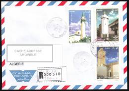 ALGERIE ALGERIA ALGERIEN -LR - Registred Letter - Mosquées MOSQUE MOSCHEE MEZQUITA - Moschee E Sinagoghe