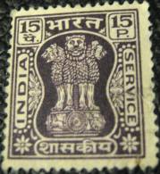 India 1968 Asokan Capital Service 15p - Used - Dienstmarken
