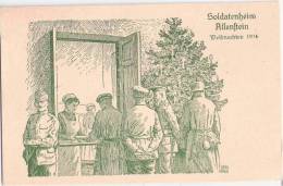 Allenstein Soldatenheim Weihnachten Olzstyn 1916 Grünlich Signierte Künstlerkarte Gerd Paul Zeitung 10. Armee Rar Ungela - Ostpreussen