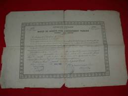 MELUN DIPLOME BREVET DE CAPACITE POUR ENSEIGNEMENT PRIMAIRE  1920 METIER INSTITUTEUR PROFESSEUR - Diploma's En Schoolrapporten