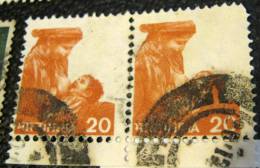 India 1981 Breast Feeding 20p X2 - Used - Gebruikt