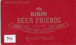 Télécarte JAPON * BIERE * KIRIN (746) * BEER * TELEFONKARTE * JAPAN PHONECARD * BIERE * CERVEZA * - Werbung