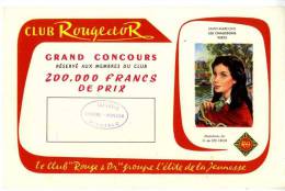 CLUB ROUGE ET OR  -  ILLUSTRATION DE G DE STE CROIX  -   BUVARD AVEC CACHET BERGERAC - Stationeries (flat Articles)