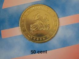 2003 - 50 Cents Centimes D' Euro Monaco Issue Du Coffret - Monaco