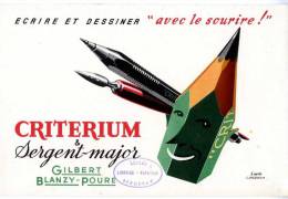 CRITERIUM &  SERGENT MAJOR  ECRIRE ET DESSINER  -  D APRES J JACQUELIN  -    CACHET BERGERAC - Cartoleria