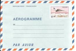 Aérogramme - Concorde Survolant Paris - 2,10 FF - Aerogramas