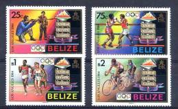 BELIZE 1984, BOXE, CYCLISME, TIR A LA CARABINE, COURSE, 4 Valeurs. R267 - Ete 1984: Los Angeles