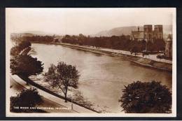 RB 917 -Real Photo Postcard - The River & Cathedral - Inverness Scotland - Inverness-shire