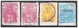 2790- LOTE SELLOS FISCALES MUTUALIDAD JUDICIAL ESCASOS ,10,25,22,5 Y 60 PESETAS - Revenue Stamps