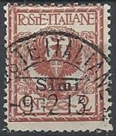 1912 EGEO SIMI USATO AQUILA 2 CENT - RR11205 - Egeo (Simi)