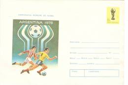 FOOTBALL-SOCCER, WORLD CHAMPIONSHIP, ARGENTINA, 1978 - 5 UNUSED COVER STATIONERY, ENTIER POSTALE ROMANIA : - 1978 – Argentine