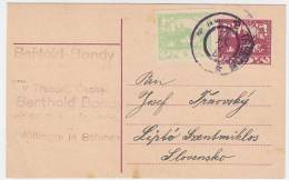 1919 Czechoslovakia Postal Stationery, Card. Trebon 17.8.19.   (A05214) - Cartes Postales