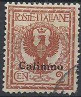 1912 EGEO CALINO USATO AQUILA 2 CENT - RR11209 - Aegean (Calino)