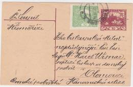 1920 Czechoslovakia Postal Stationery, Card. CDV 10. Kromeriz 15.IV.20.  (A05219) - Postales