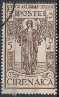 1926 CIRENAICA USATO PRO ISTITUTO COLONIALE 5 CENT - R11211 - Cirenaica