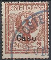 1912 EGEO CASO USATO AQUILA 2 CENT - R11212 - Egée (Caso)