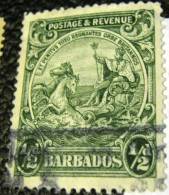 Barbados 1925 Badge Of The Colony 0.5d - Used - Barbados (...-1966)