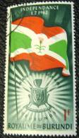 Burundi 1962 Flag And Arms Independence 1f - Used - Gebruikt