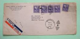 USA 1949 Cover Brooklyn To Germany - Thomas Jefferson - Air Mail Label - Briefe U. Dokumente