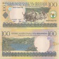 Rwanda P-29, 100 Francs, Plow W/oxen / Kiwu Lake At Kibuye - Rwanda