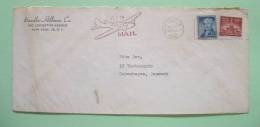 USA 1960 Cover New York To Denmark - Monroe - Independence Hall - Plane - Lettres & Documents