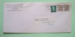 USA 1969 Cover Staten Island To Netherlands - Roosevelt - Jefferson - Coil Stamps - Brieven En Documenten