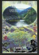 India 2009 The Silent Velley Block Miniature Sheet Butterfly Monkey Lake Flowers #  #  04730  SD  Inde Indien - Unused Stamps