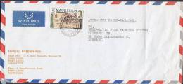 Mauritius Airmail Par Avion OSWELL ENTERPRISES, PORT LOUIS 1983 Cover To Denmark 5 Rupees Stamp Ganzsache Von Mauritius - Maurice (1968-...)