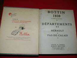 GRENOBLE VIENNE LA TOUR DU PIN VIF VIZILLE  ROUSSILLON    EXTRAIT ANNUAIRE BOTTIN 1939 AVEC COMMERCES ET PARTICULIERS - Telefoonboeken