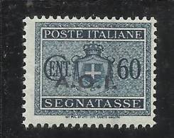 AFRICA ORIENTALE ITALIANA AOI 1939-40 SEGNATASSE POSTAGE DUE TASSE TAX CENT. 60 C MNH OTTIMA CENTRATURA - Italienisch Ost-Afrika