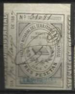 9168-SELLO FISCAL VALLADOLID  COLEGIO NOTARIAL SIGLO XIX 3 PESETAS  SERIE 5ª - Revenue Stamps