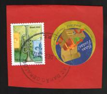 Oblitération Ronde Used Stamp TROMPETE BRASIL 2002 R$ 0,10 Brésil - Gebraucht