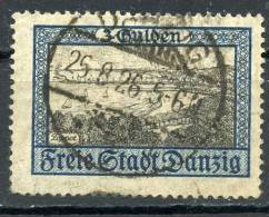 DANTZIG 1924, 3 GULDEN BLACK AND BLUE, 3 GULDEN NEGRO Y AZUL - Used