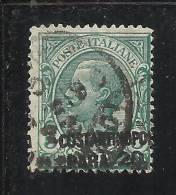 LEVANTE COSTANTINOPOLI 1922 SOPRASTAMPATO D'ITALIA ITALY OVERPRINTED PARA 20 SU CENT. 5 C USATO USED OBLITERE' - Bureaux D'Europe & D'Asie