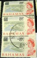 Bahamas 1966 Development 8c X3 - Used - 1963-1973 Autonomie Interne