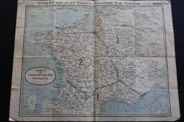 Carte Des Chemins De Fer Français Campagne Hiver 1932/33, Offert Cieà Général Adouanera SA Cerbère/Hendaye 66 - Europe