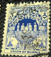 Burma 1949 Boys Playing 3p - Used - Myanmar (Birmanie 1948-...)