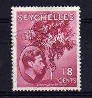 Seychelles - 1949 - 18 Cents Definitive (Rose Carmine Chalk Surfaced) - Used - Seychelles (...-1976)