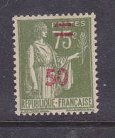 FRANCE N°  480 50C S 75C OLIVE TYPE PAIX BARRE SUR 75 PLUS H AUTE ET SURCHARGE 50 LEGERE  NEUF SANS CHARNIERE - Ongebruikt