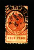 AUSTRALIA/SOUTH AUSTRALIA - 1906  4d. ORANGE RED  FINE USED - Gebruikt