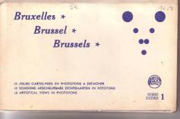 BRUXELLES BRUSSEL BRUSSELS  CARNET DE 10 CARTES SERIE REEKS 1 - Cartas Panorámicas
