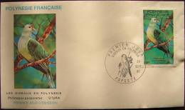 POLYNESIE FRANCAISE Poste 169 FDC Premier Jour 24 Sept 1981 Cachet PAPEETE Oiseau Ptilinopus Purpuratus - FDC