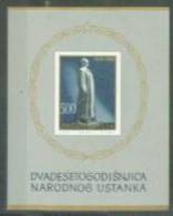 YU 1961-957 MONUMENTS-J.B.TITO, YUGOSLAVIA, S/S , MNH - Hojas Y Bloques